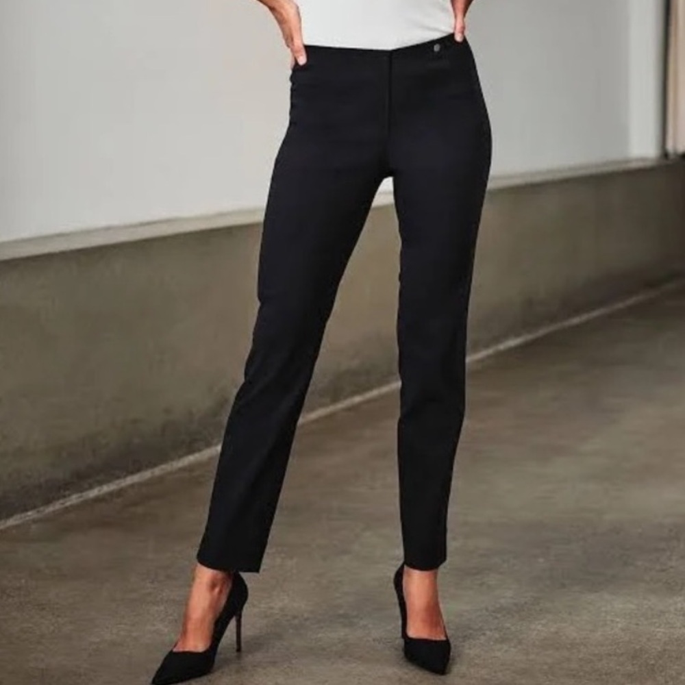 Robell Marie Black Modell Trousers Pants Women’s Sz 6 Pull-on Elastic Waist